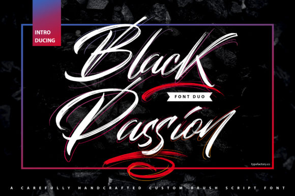 Black Passion: A Bold Handwritten Font for Modern Web Design