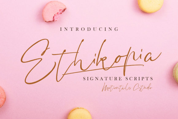 Discover Ethikopia: A Handwritten Font for Elegant Publishing