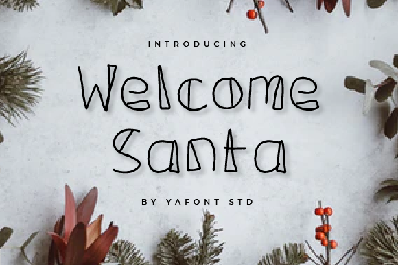 Enhance Your Brand with Welcome Santa: A Charming Handwritten Font