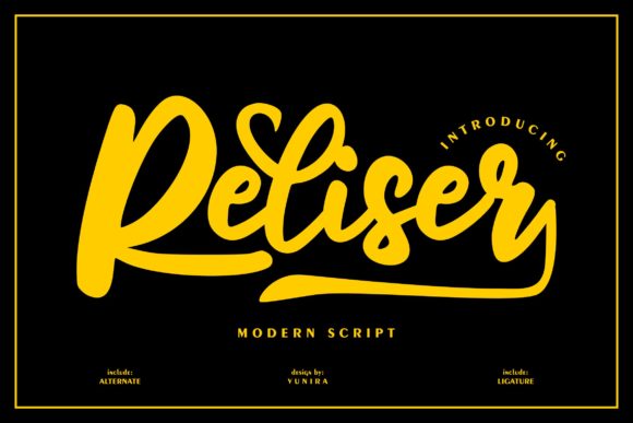 Reliser: A Modern Brushed Font for Polished Branding