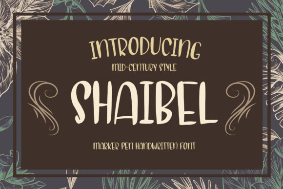 Shaibel: A Stylish Handwritten Font for Creative Branding