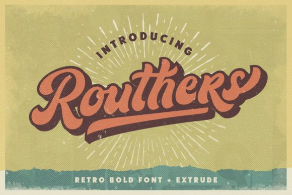 Transform Your Brand with Routhers: A Bold Retro Font