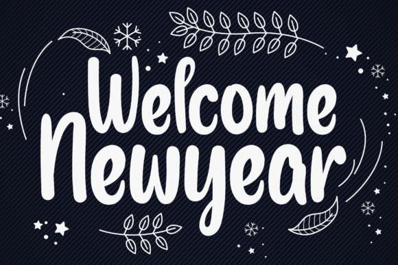 Welcome Newyear: A Bold and Versatile Handwritten Font